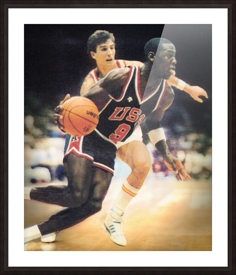 1984 Michael Jordan USA Basketball Art  Framed Print Print