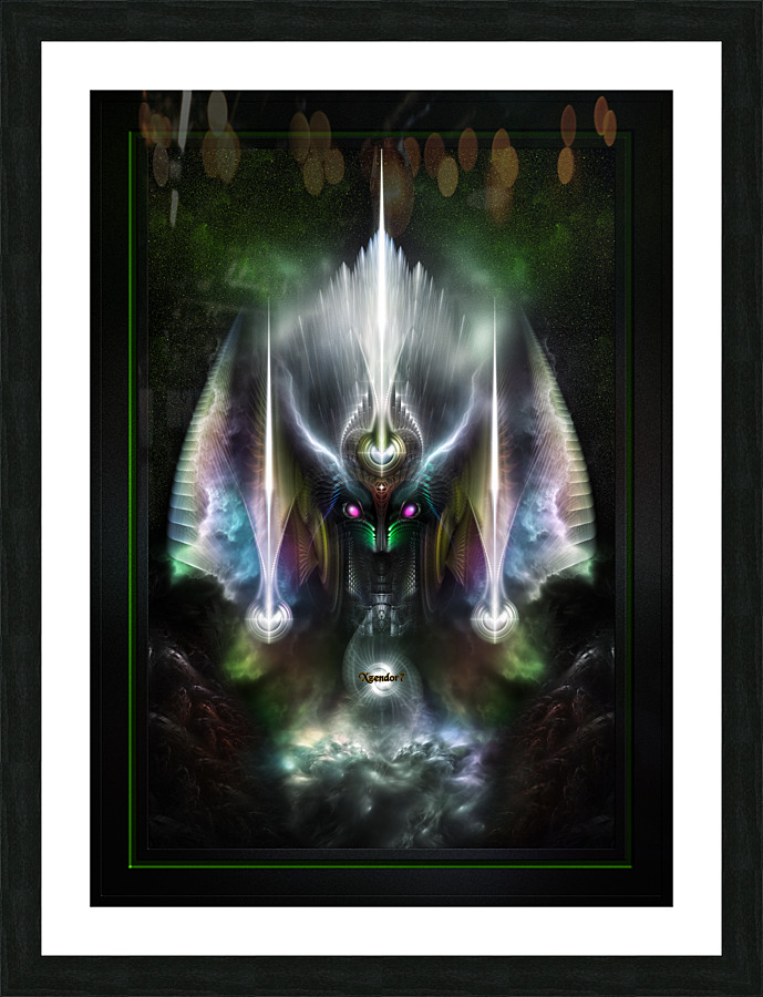 Tyrinan The Horikin God Of War Sci-Fi Fantasy Fractal Art Composition by Xzendor7 Picture Frame print