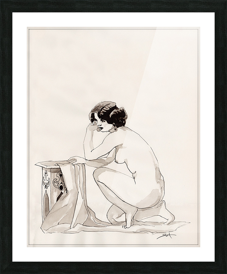 The Thinker Picture Frame print