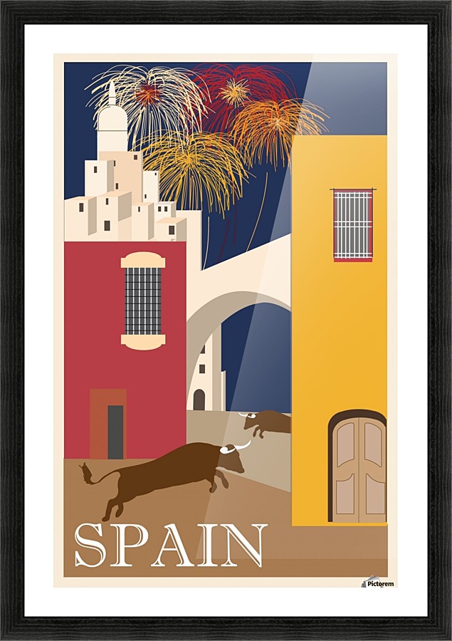 Spain Travel Poster Picture Frame print