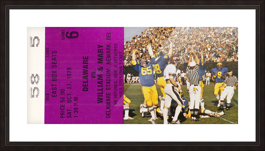 1979 Delaware Blue Hens vs. William and Mary | Row 1 Picture Frame print