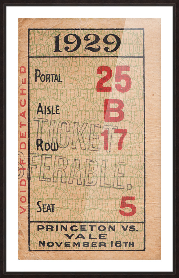 1929 Princeton Tigers vs. Yale Bulldogs | Row 1  Picture Frame print