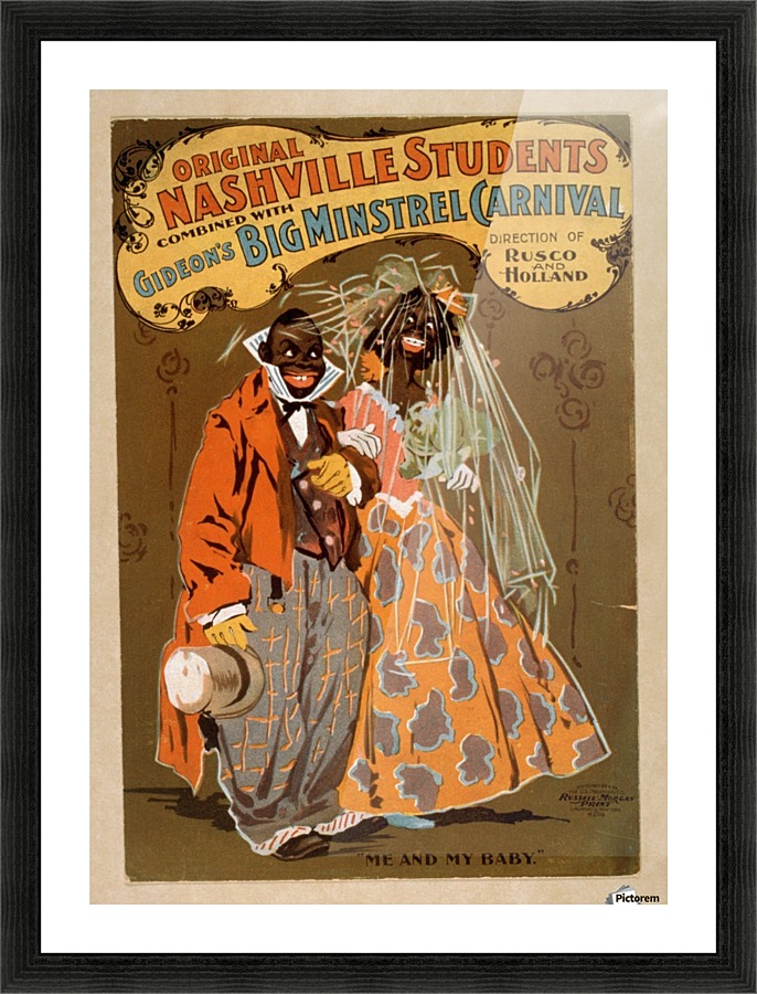 Me and my baby carnival vintage poster Picture Frame print
