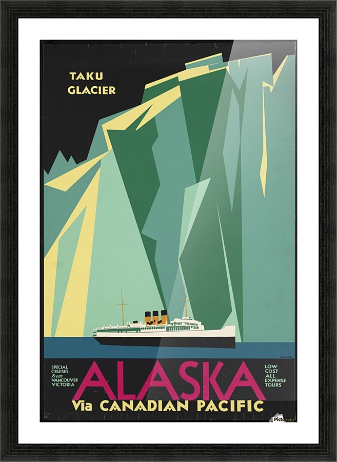 Alaska via Canadian Pacific Picture Frame print
