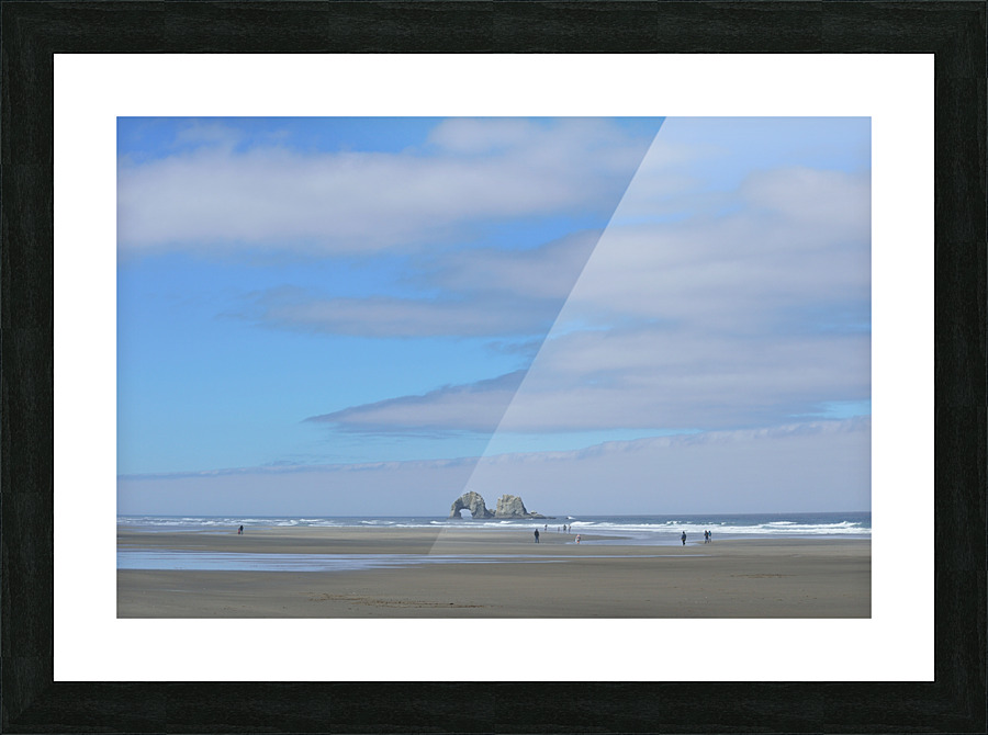 Twin Rocks at Rockaway Beach Oregon Picture Frame print