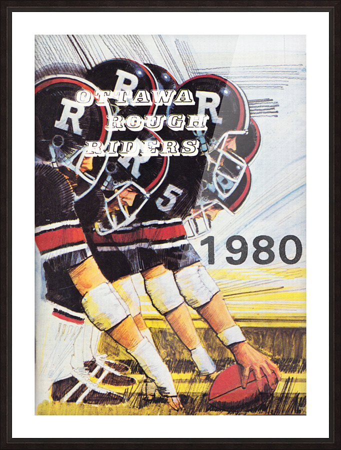 1980 Ottawa Rough Riders Football Art Picture Frame print