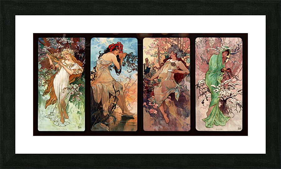 Seasons by Alphonse Mucha Art Nouveau Xzendor7 Old Masters Art