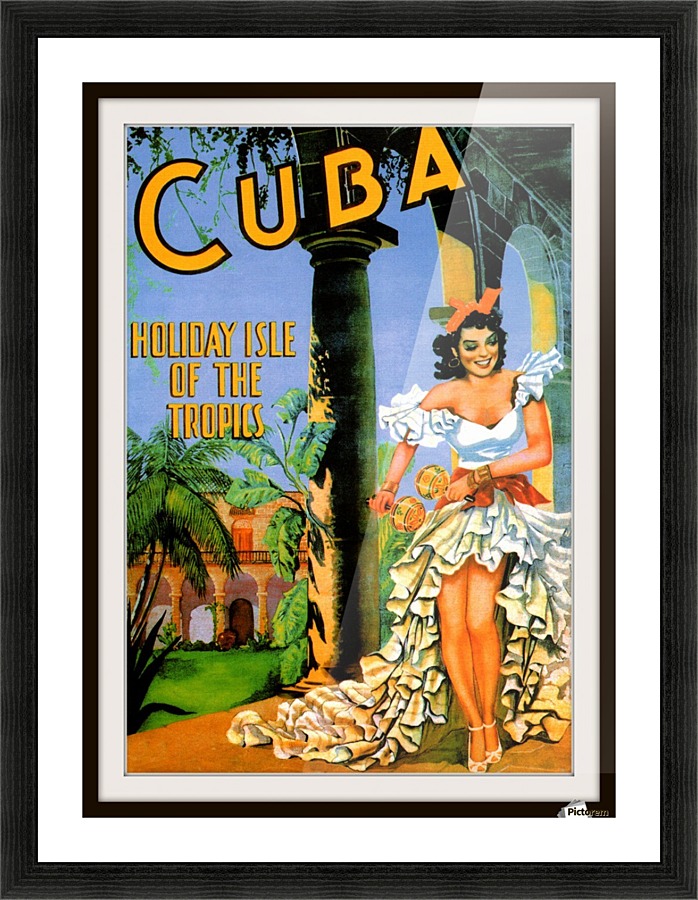 Cuba Holiday Isle of the Tropics travel poster Picture Frame print