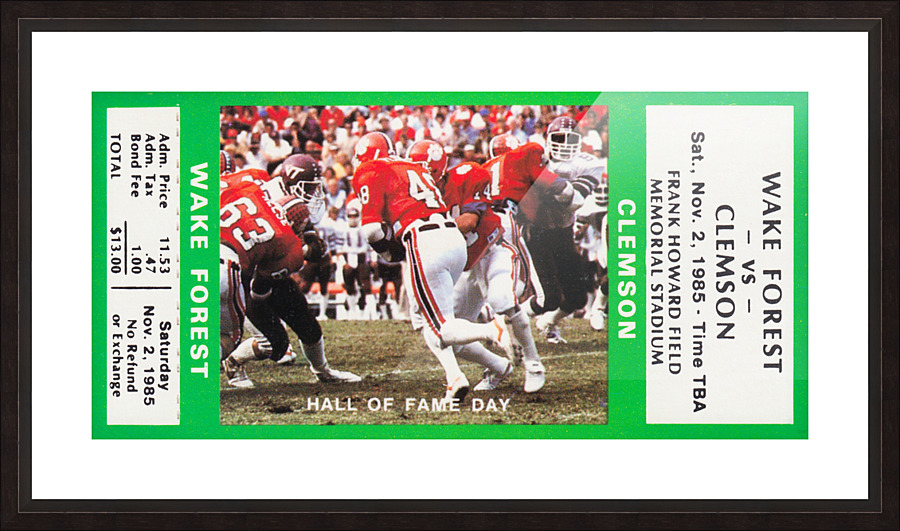 1985 Clemson vs. Wake Forest Picture Frame print
