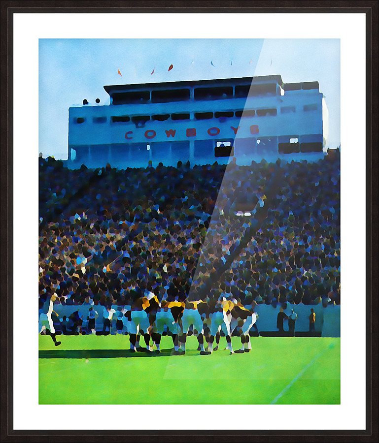 Retro Seventies Lewis Field in Stillwater Oklahoma Picture Frame print