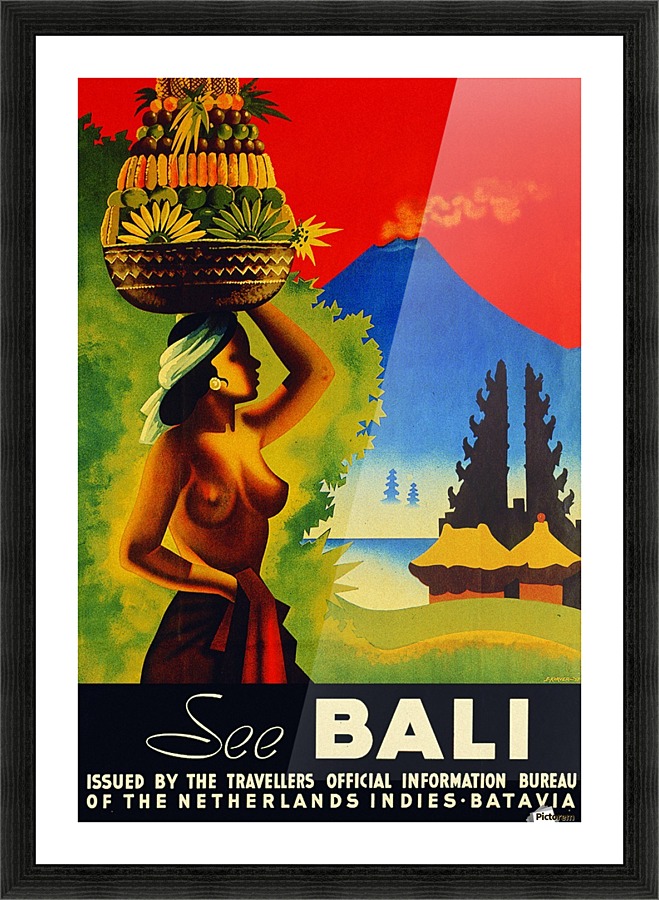 See Bali Girl travel poster Picture Frame print