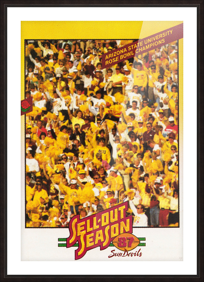 1987 Arizona State Retro Football Art Picture Frame print