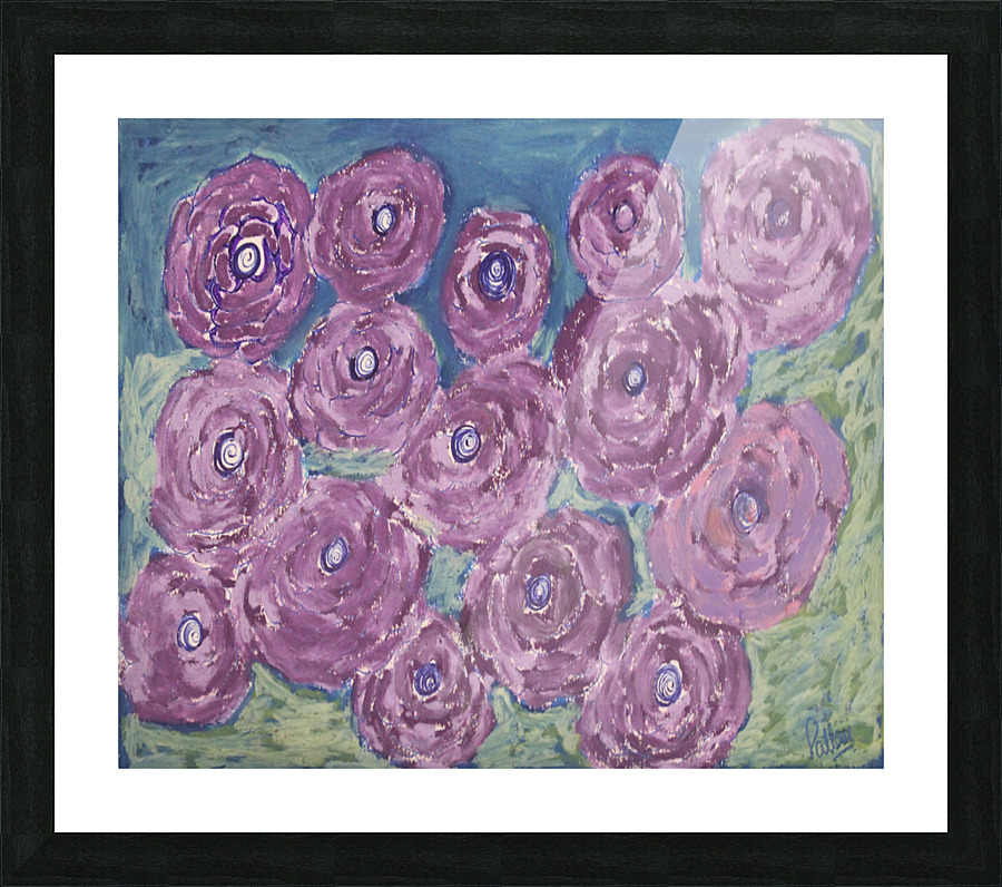 Purple flowers Picture Frame print