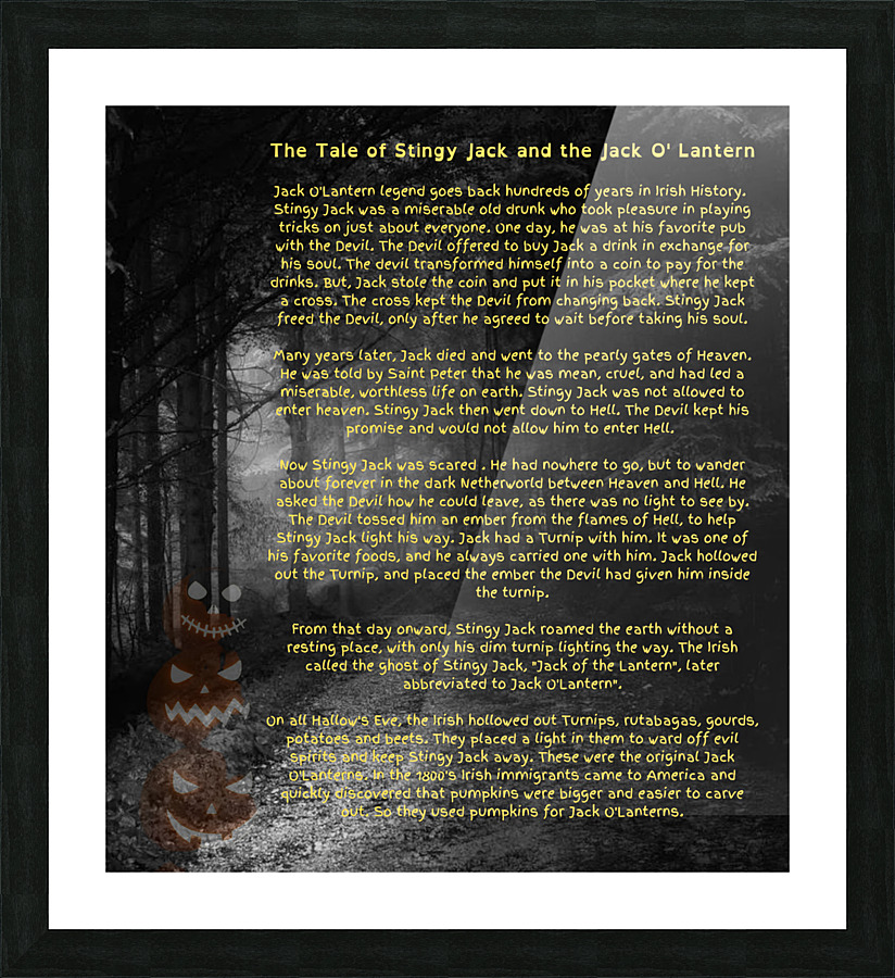 Jack of The Lantern Picture Frame print