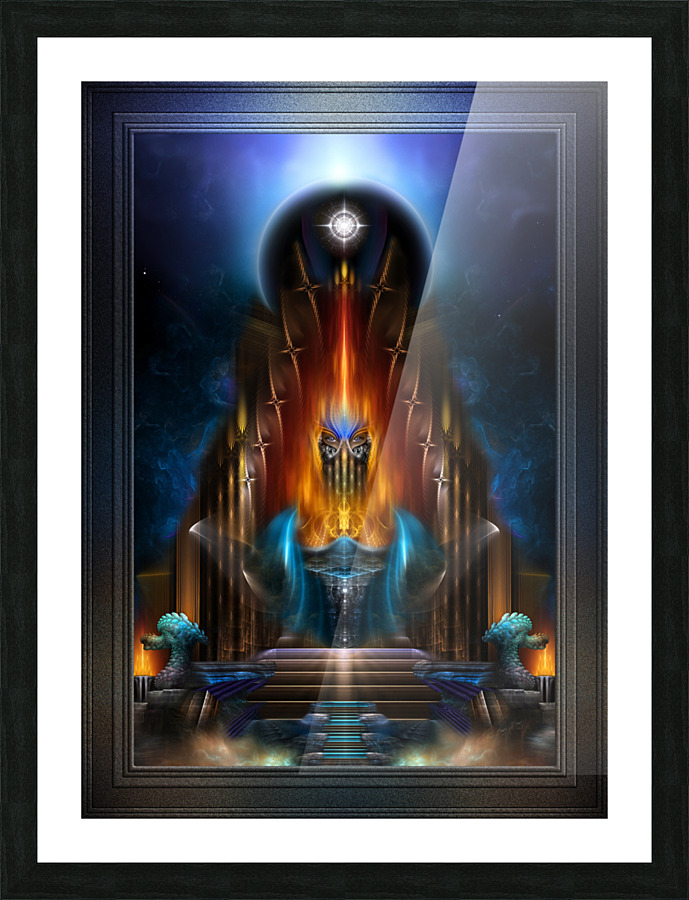 The Golden Vision Of Arsencia Fractal Art Composition Picture Frame print