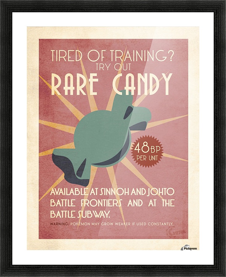 Rare candy vintage advertising poster Picture Frame print
