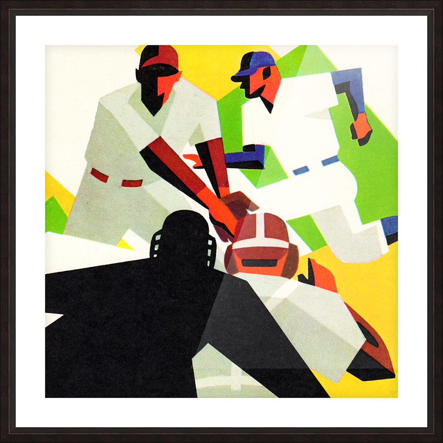 1963 Vintage Baseball Art  Picture Frame print