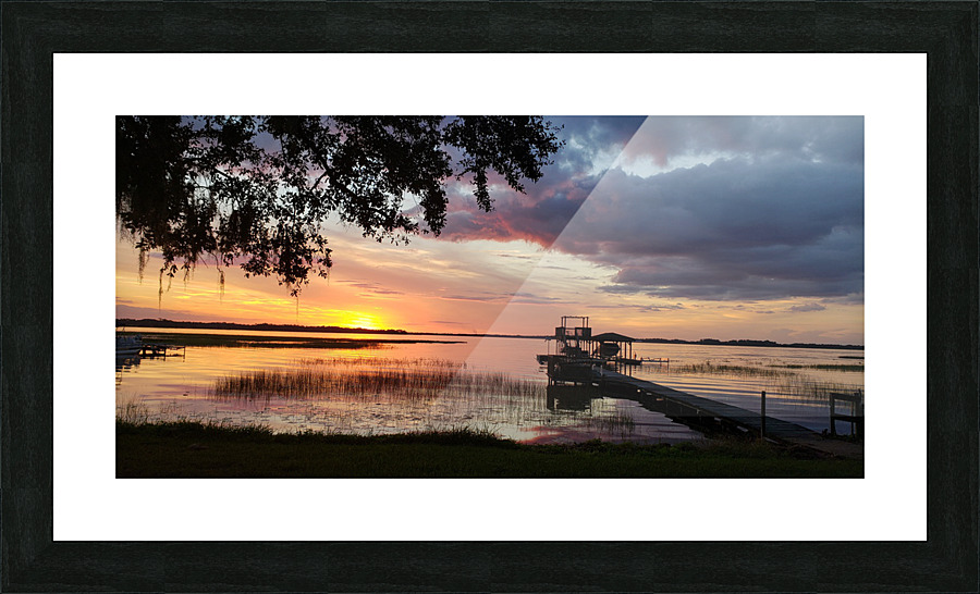 Sunset At The Lake Picture Frame print