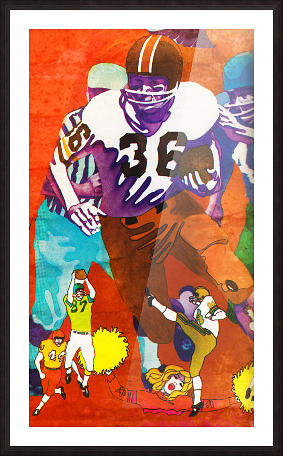 1969 Retro Football Art  Picture Frame print