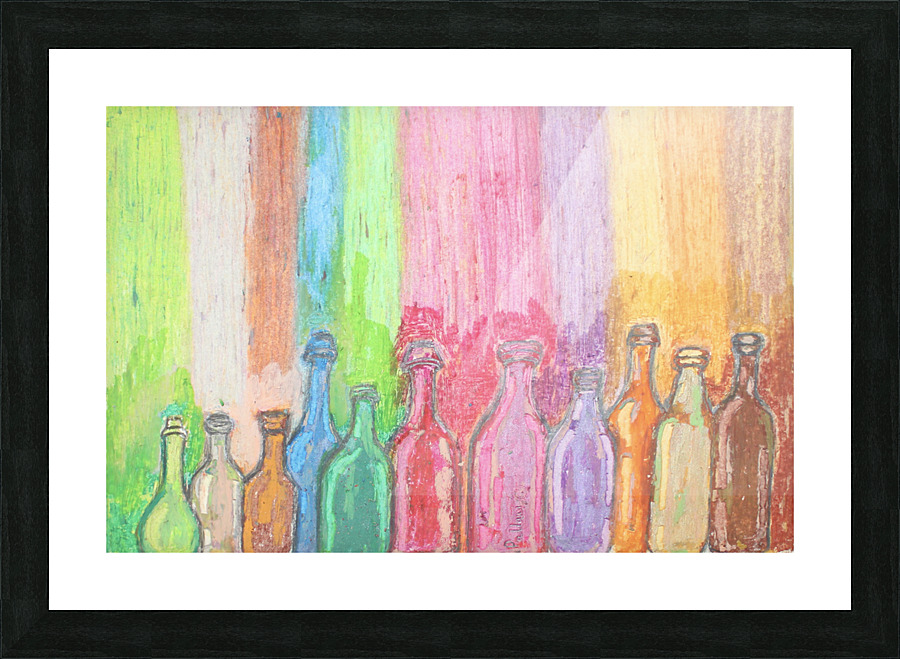 Colorful bottles  Framed Print Print