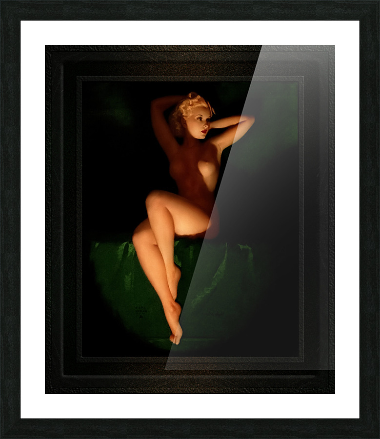 Golden Beauty Queen by Earl Moran Vintage Xzendor7 Old Masters Reproductions Picture Frame print
