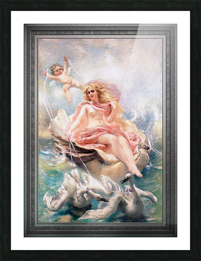 Goddess of Water by Konstantin Makovsky Classical Xzendor7 Old Masters Reproductions Picture Frame print
