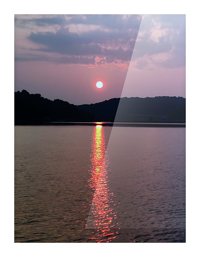 Lake Sunset Picture Frame print