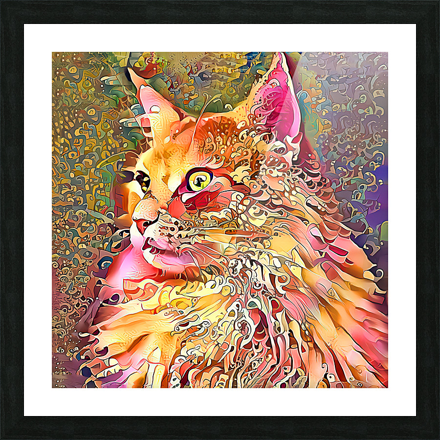 Technicolor Maine Coon Picture Frame print