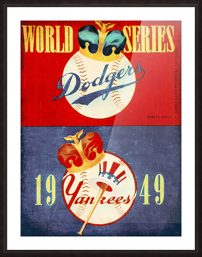 1949 World Series Program Dodgers vs. Yankees Cover Art Picture Frame print