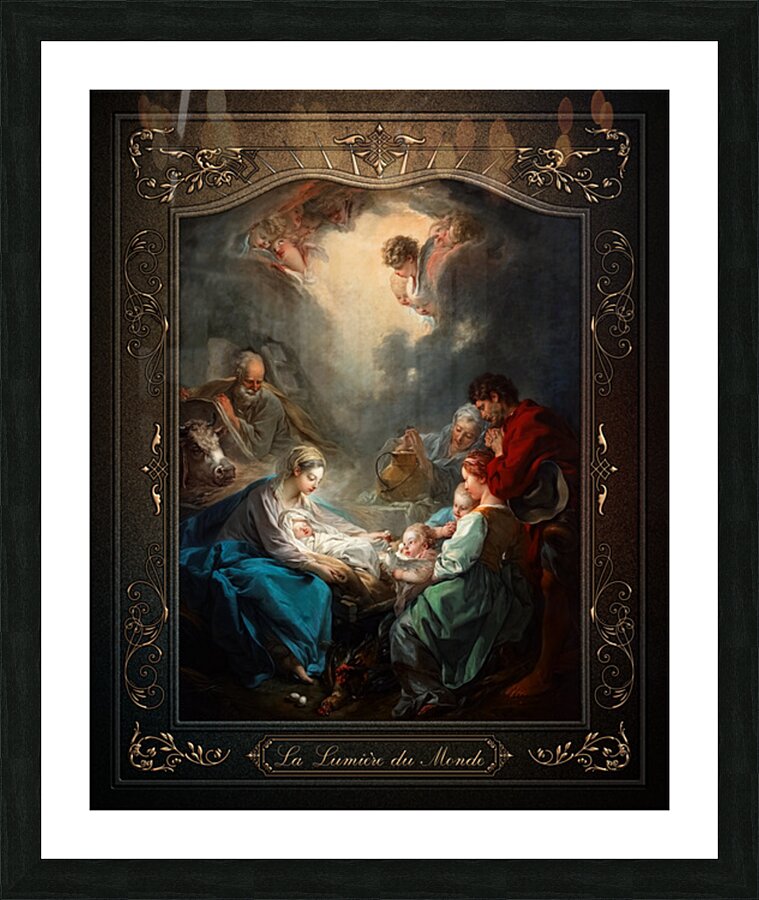 La Lumiere du Monde by Francois Boucher Classical Fine Art Xzendor7 Old Masters Reproductions Picture Frame print