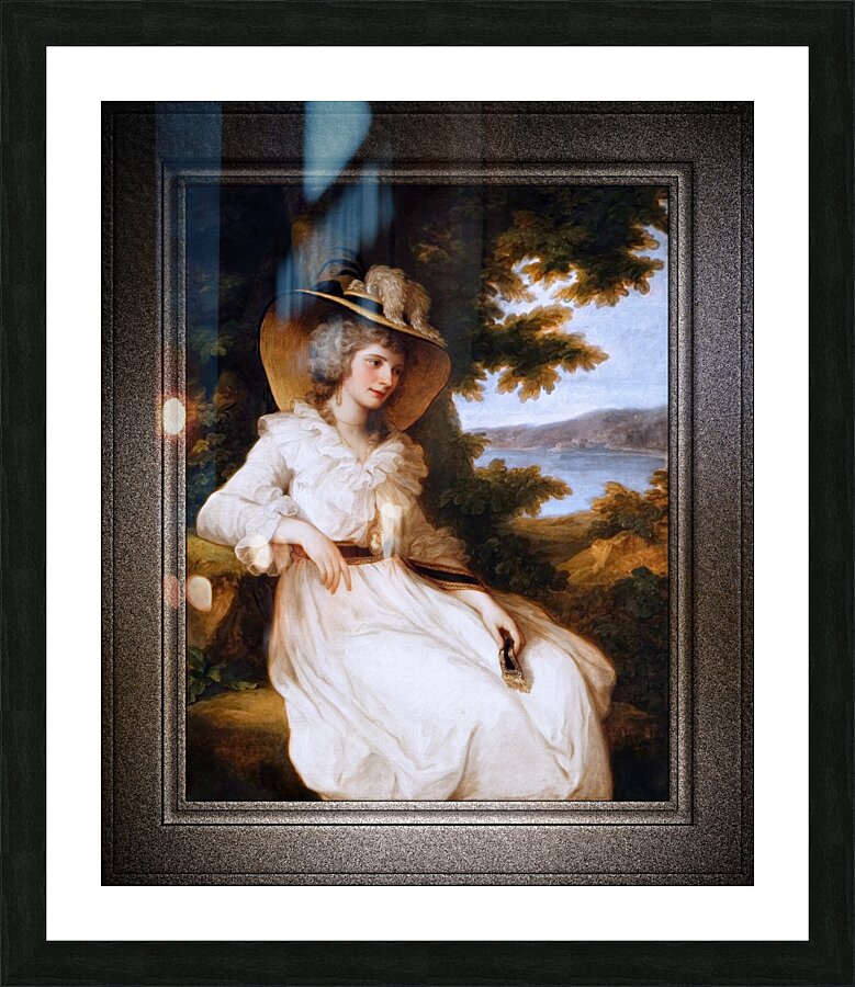 Lady Elizabeth Christiana Hervey by Angelica Kauffman Classical Fine Art Xzendor7 Old Masters Reproductions Picture Frame print