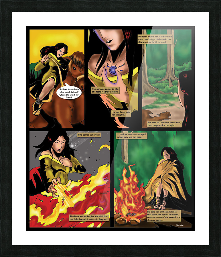 He Tells Her of the Dark Times That Come 2 of 2 Original Art from A Daughter of Kings the Ruin Mist Graphic Novel Limited Edition Celebrating The Tragic Love Story from the Books by Robert Stanek Picture Frame print