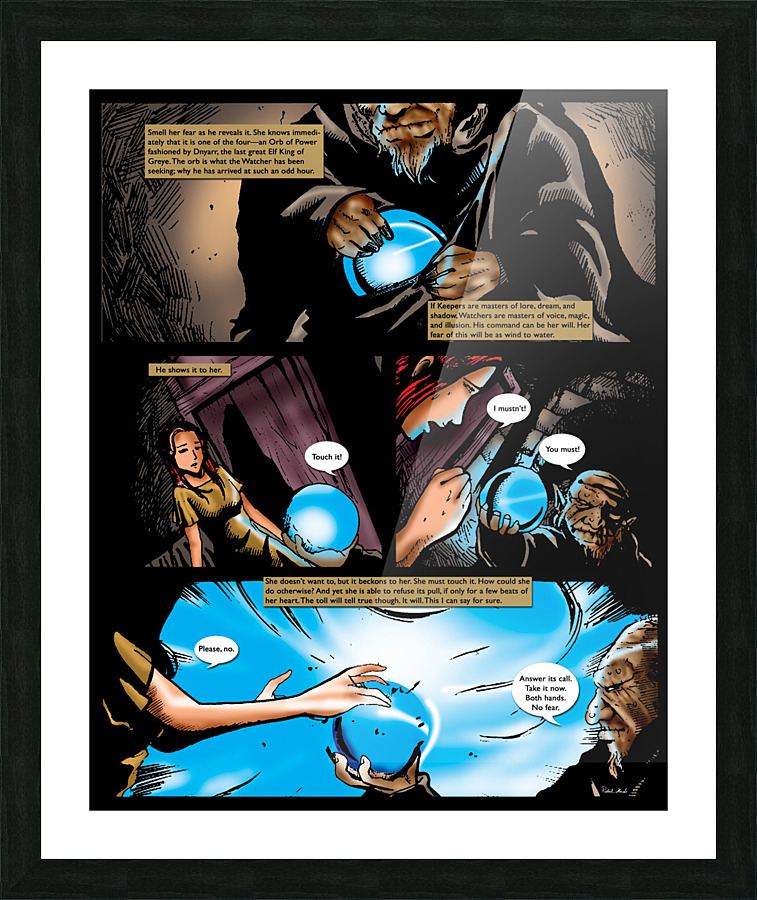 The One True Path 1 of 2 Original Art from A Daughter of Kings the Ruin Mist Graphic Novel Limited Edition Celebrating The Tragic Love Story from the Books by Robert Stanek Picture Frame print