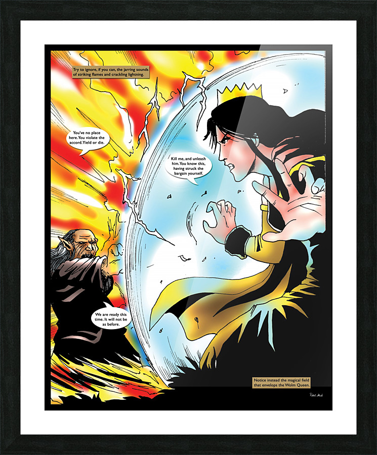 Notice Instead the Magical Field that Envelops the Queen 1 of 2 Original Art from A Daughter of Kings the Ruin Mist Graphic Novel Limited Edition Celebrating The Tragic Love Story from the Books Picture Frame print