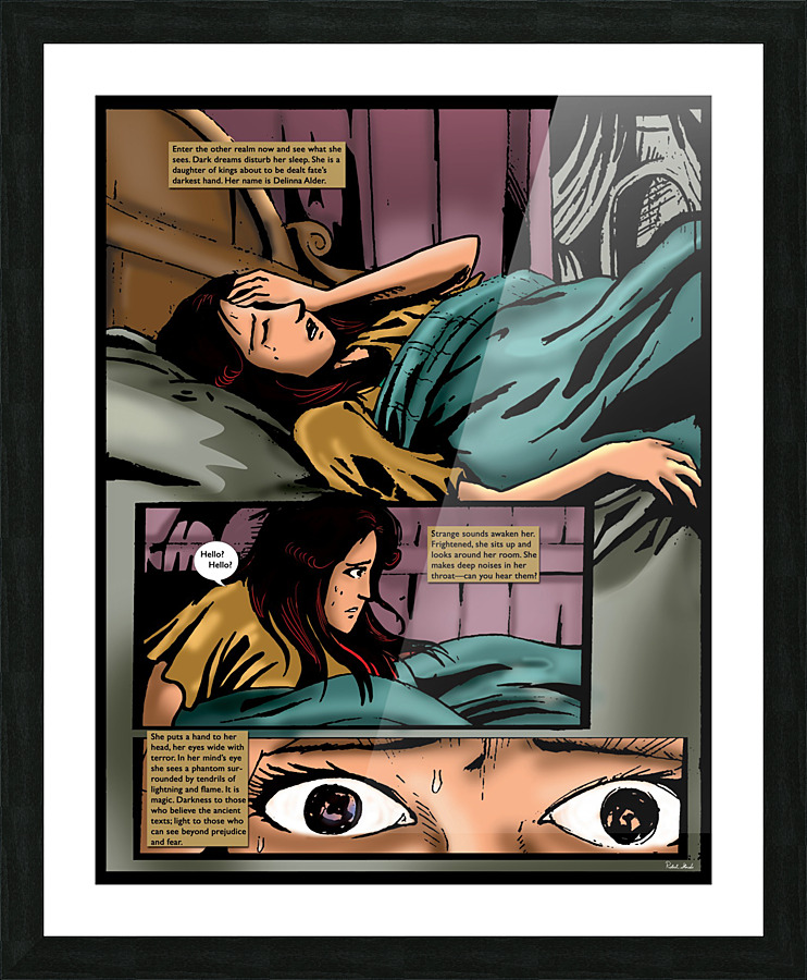 The Watcher Returns 1 of 2 Original Art from A Daughter of Kings the Ruin Mist Graphic Novel Limited Edition Celebrating The Tragic Love Story from the Books by Robert Stanek  Framed Print Print