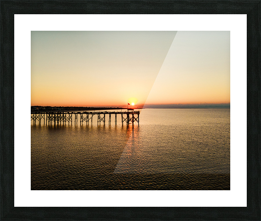 Oak Island Pier Picture Frame print