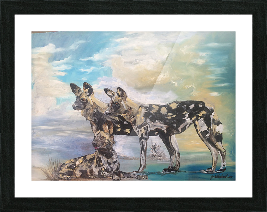 Wild Dogs Picture Frame Printing