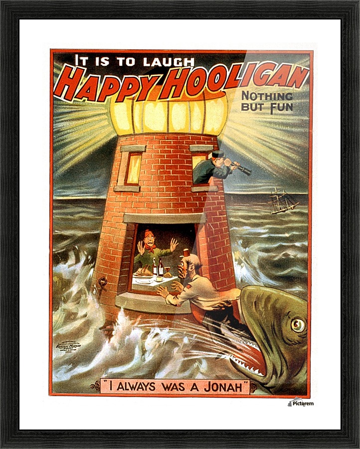 Happy Hooligan I Always Was a Jonah Vintage Poster 1902 Picture Frame print