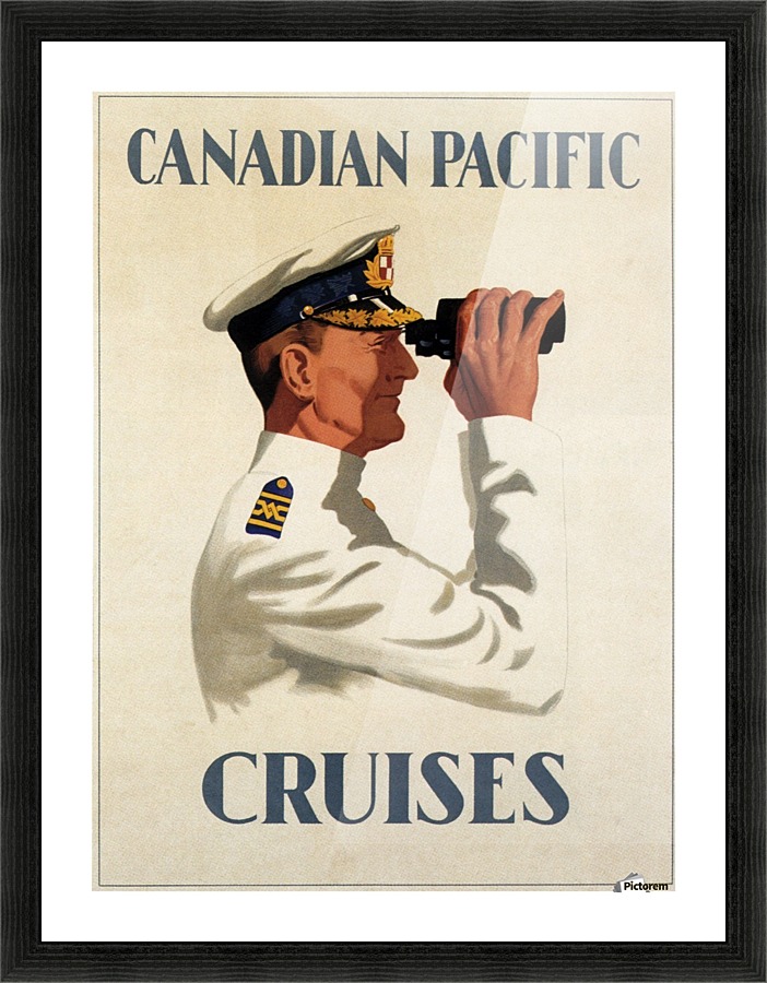 Canadian Pacific Cruises Original Travel Poster Picture Frame print
