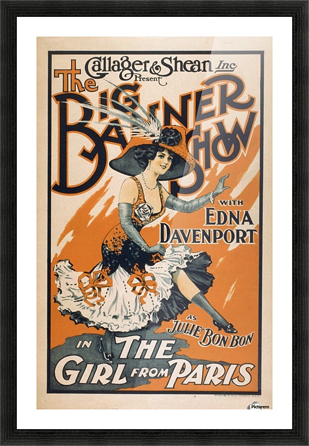 The Girl From Paris Vintage Theater Poster Picture Frame print