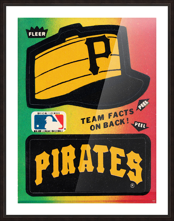 1982 Pittsburgh Pirates Fleer Sticker Wall Art Picture Frame print