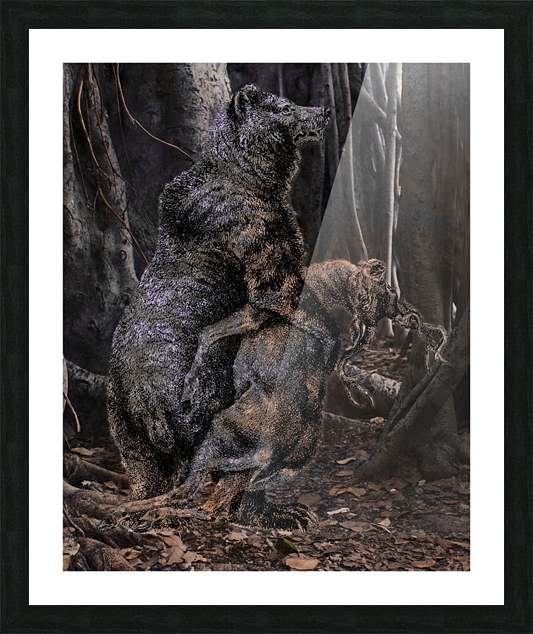 Grizzly Picture Frame print