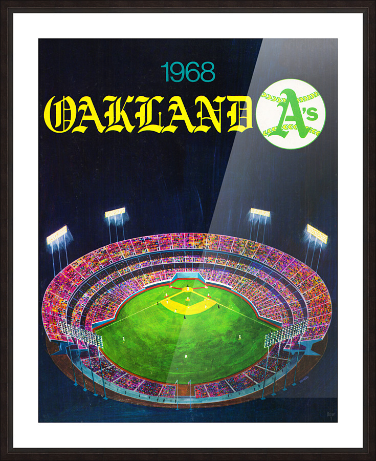 1968 Oakland Athletics Baseball Art Picture Frame print