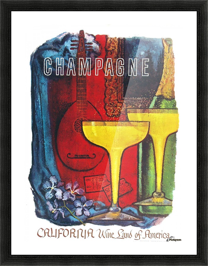 Champagne from California Wine Land of America  Framed Print Print