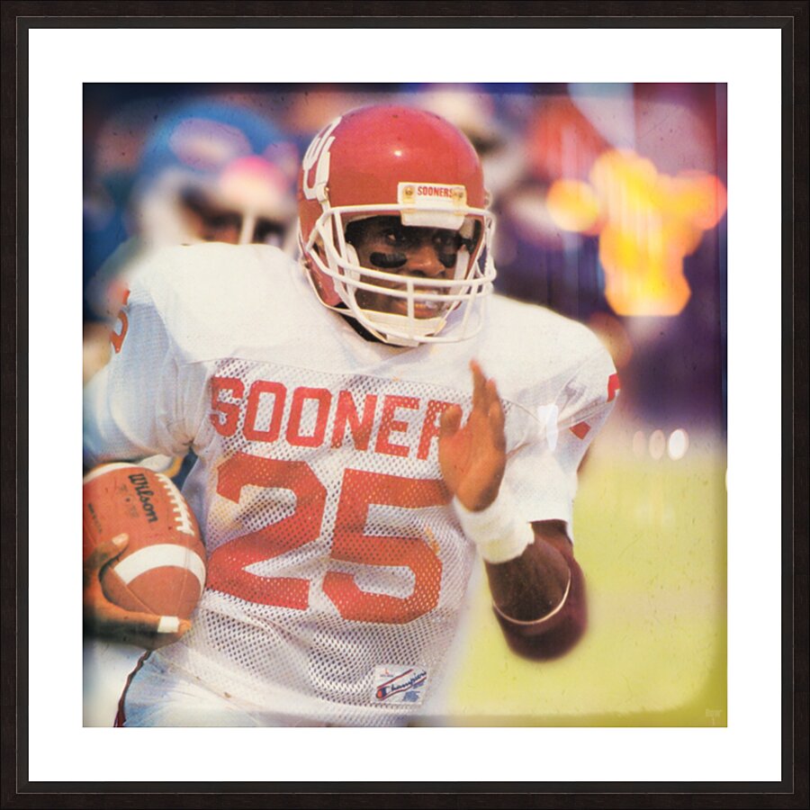 1987 Oklahoma Football Anthony Stafford Art Picture Frame print