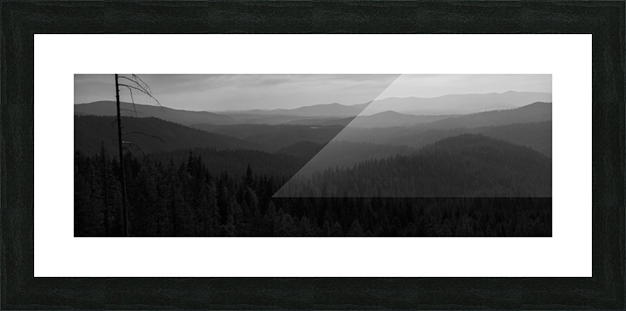 Mountainscape B&W Picture Frame print