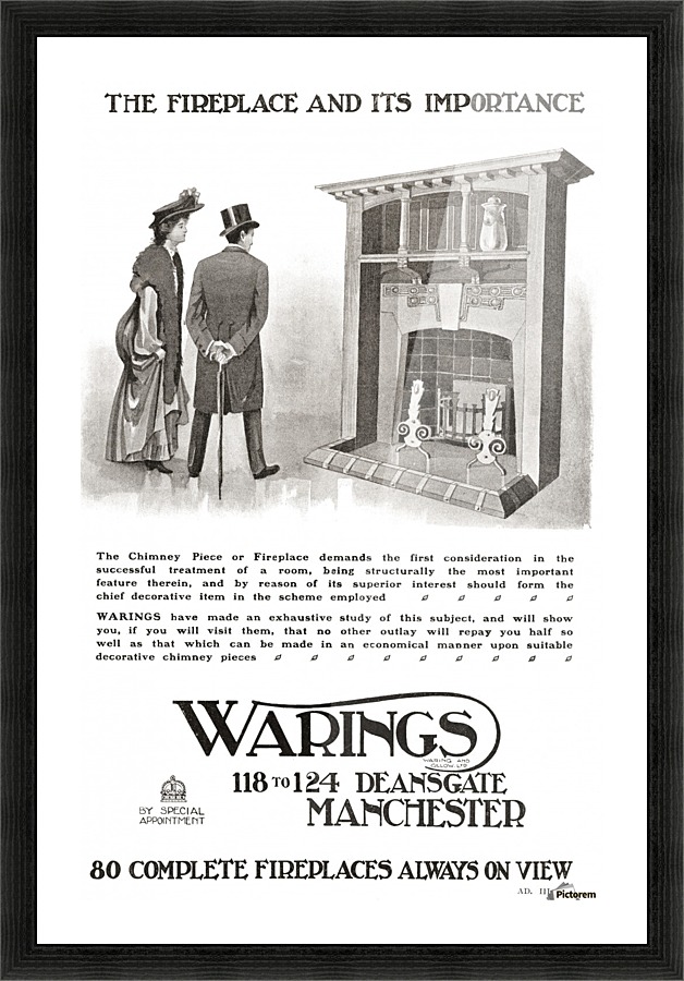 Advertisement For An Early 20th Century Fireplace From The