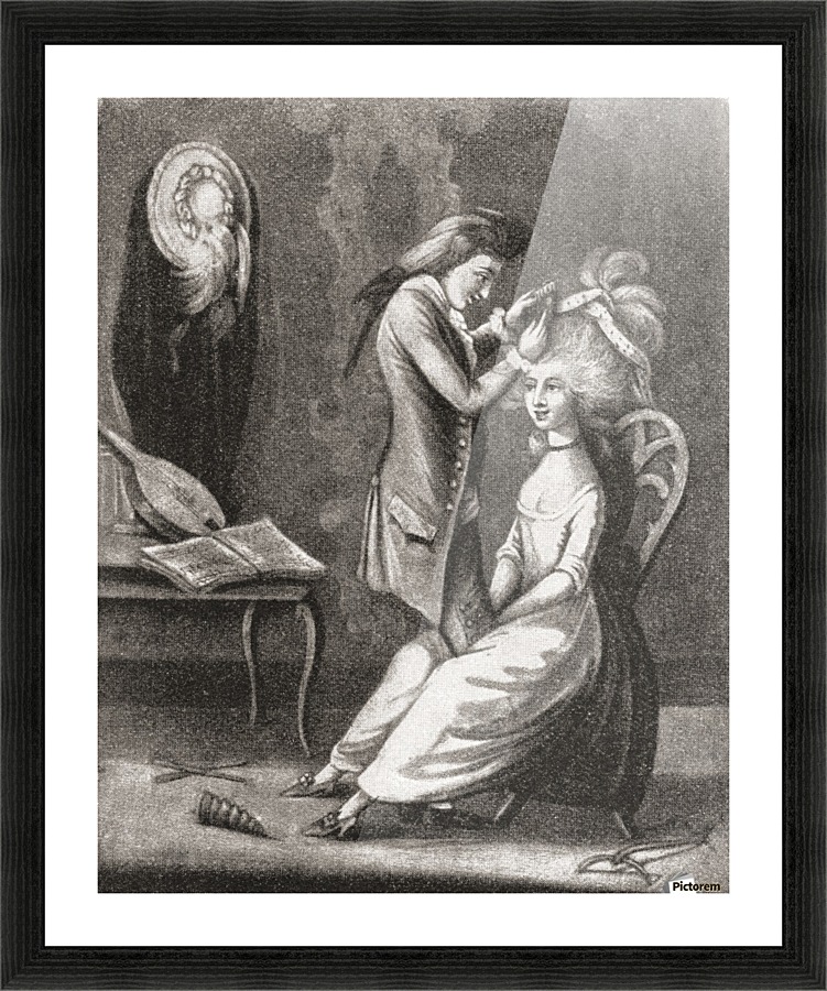 The Boarding School Hair Dresser 1786 From Illustrierte