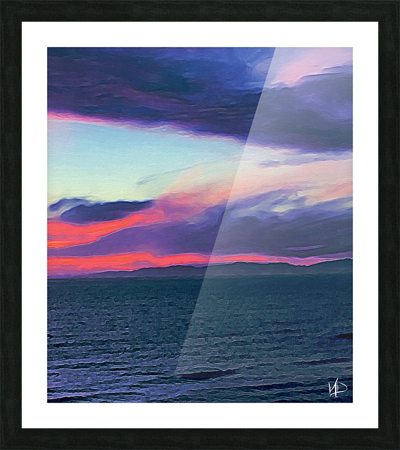 sunset over Malibu Picture Frame print