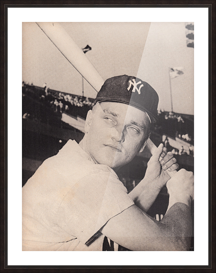 1966 Roger Maris Photo Art Picture Frame print